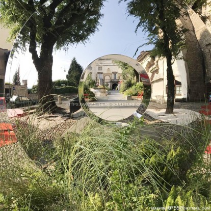 Modern Garden Landscape Stainless Steel Mirror Eye Sculpture  Modern Garden Landscape Stainless Steel Mirror Eye Sculpture