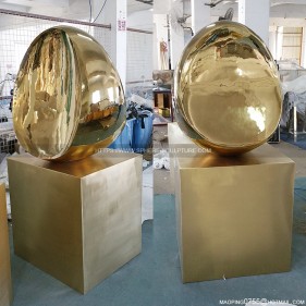 Egg Shape Modern Art Stainless Steel Decorative Sculpture Egg Shape Modern Art Stainless Steel Decorative Sculpture