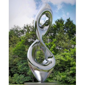 Mirror polished sculpture-stainless steel