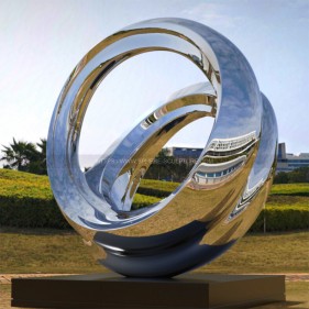 Large outdoor 304 stainless steel abstract sculpture