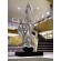 Hotel decorative sculpture, commissioned sculpture, mirror polished metal sculpture