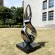 Mirror polished stainless steel modern abstract metal sculpture