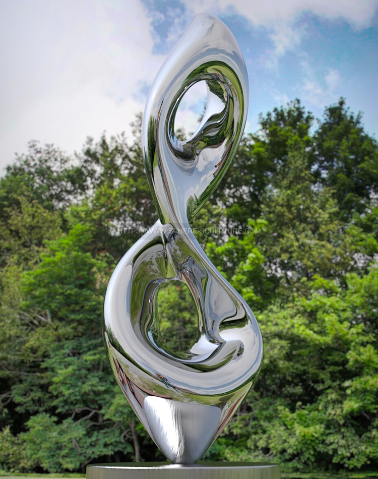 Mirror polished sculpture-stainless steel