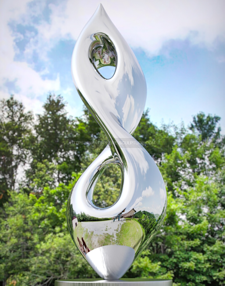 Mirror polished sculpture-stainless steel